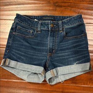 Aeropostale high rise Waisted Midi Shorts size 2 stretch
